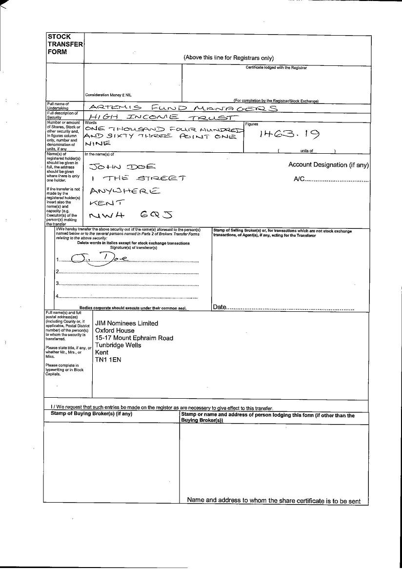  Instrument Of Transfer Form List Of Supporting Documents Required 